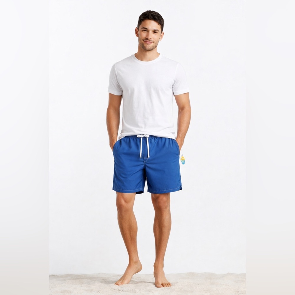 Harbor Bay Blue Swim Trunks Mens 3XL Quick Dry Mesh Lined NWT